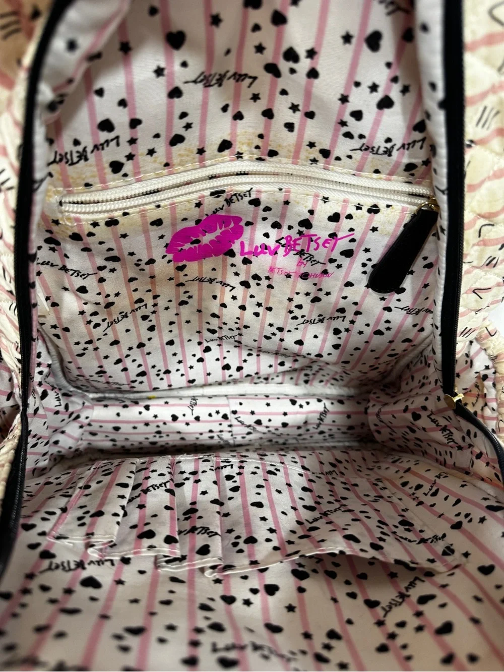 Betsey Johnson quilted backpack